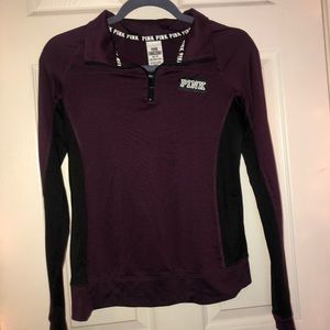 maroon long sleeve top
